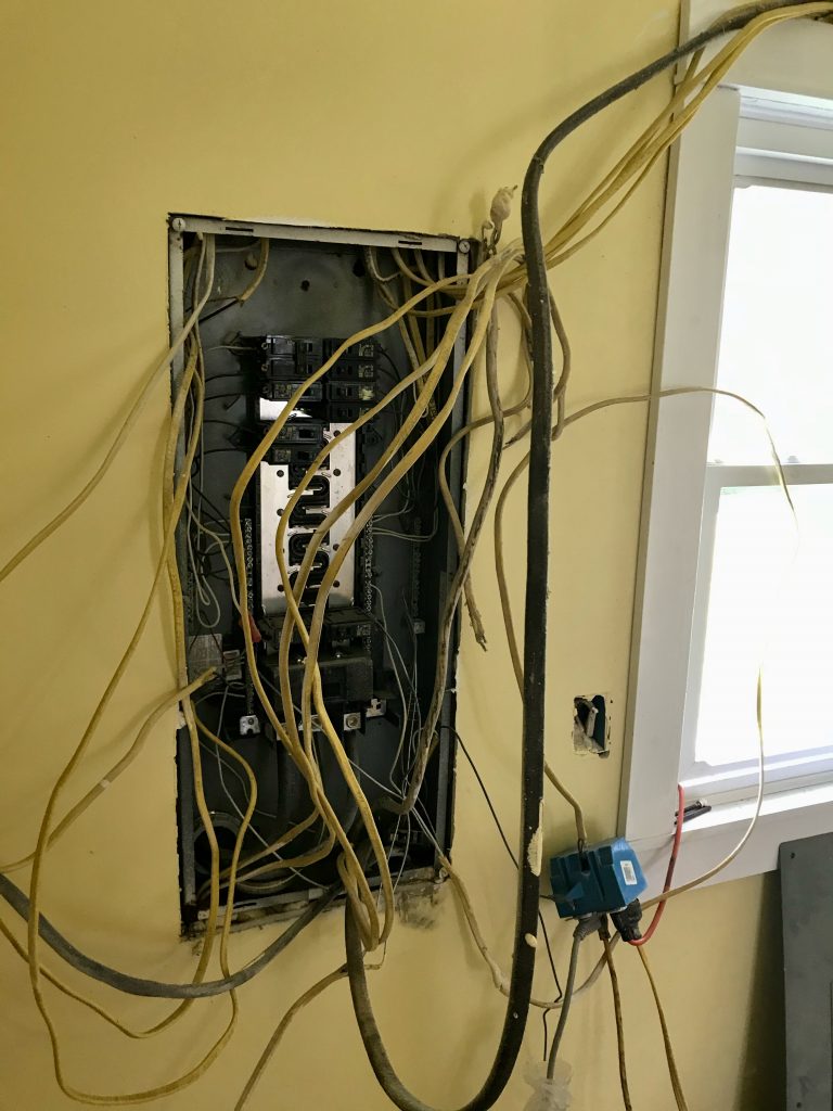 Electric box with wires