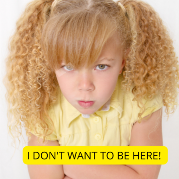 Mad girl with blonde hair